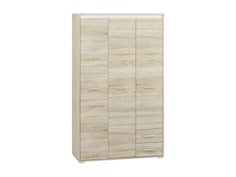 KLEIDERSCHRANK Avo Sonoma Eiche, Absetzung austauschbar 120 / 50 / 200cm