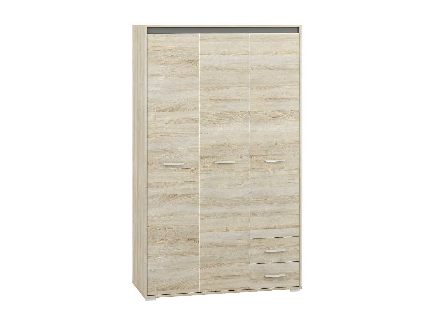 KLEIDERSCHRANK Avo Sonoma Eiche, Absetzung austauschbar 120 / 50 / 200cm