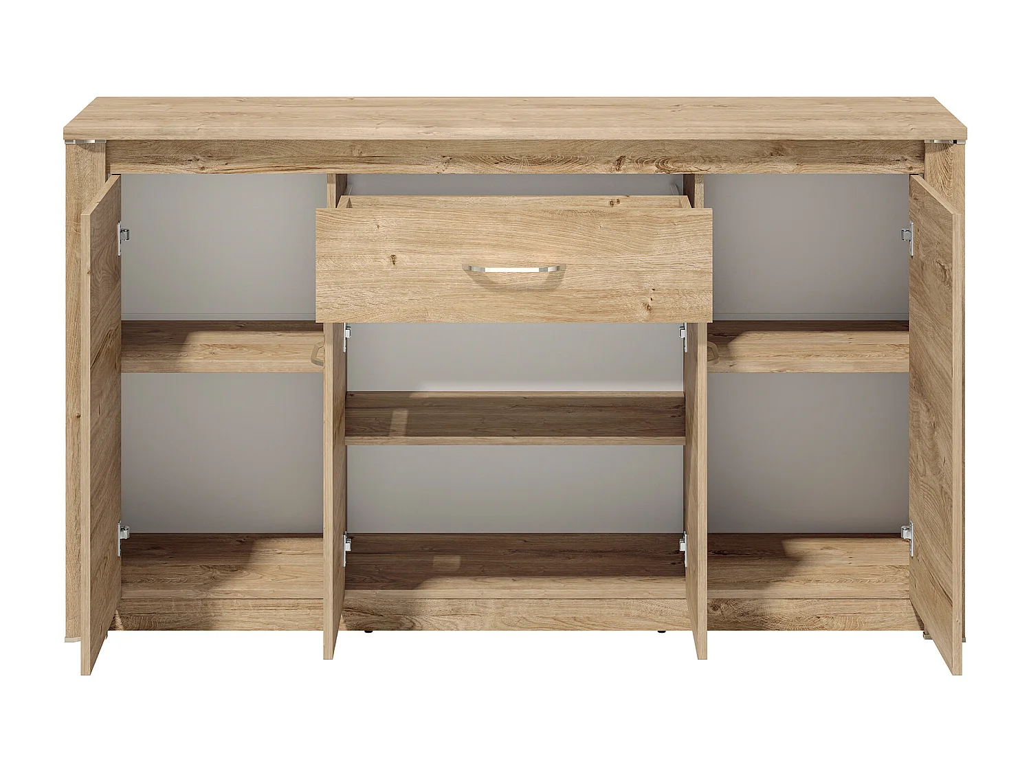 SIDEBOARD Luis Ribbeck Eiche, champagnerfarben verchromt 165 / 40 / 94cm