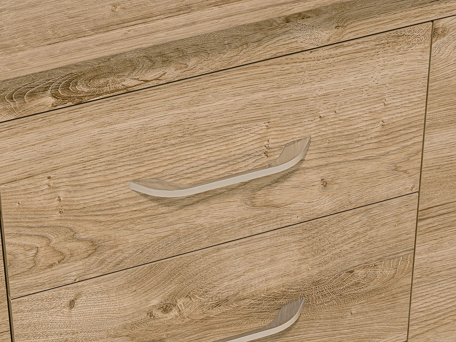 KOMMODE Luis Ribbeck Eiche, champagnerfarben verchromt 138 / 40 / 94cm