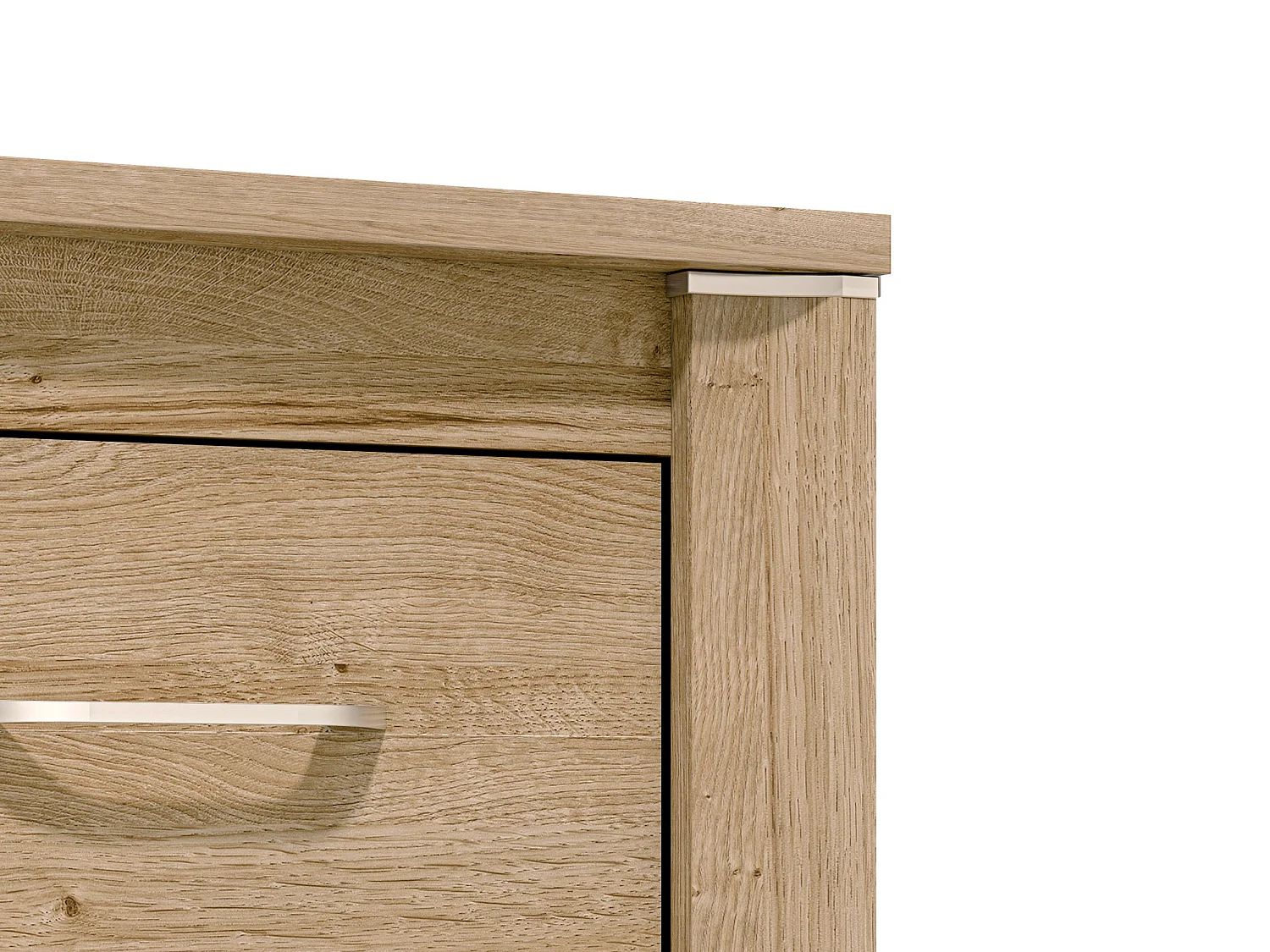 KOMMODE Luis Ribbeck Eiche, champagnerfarben verchromt 138 / 40 / 94cm