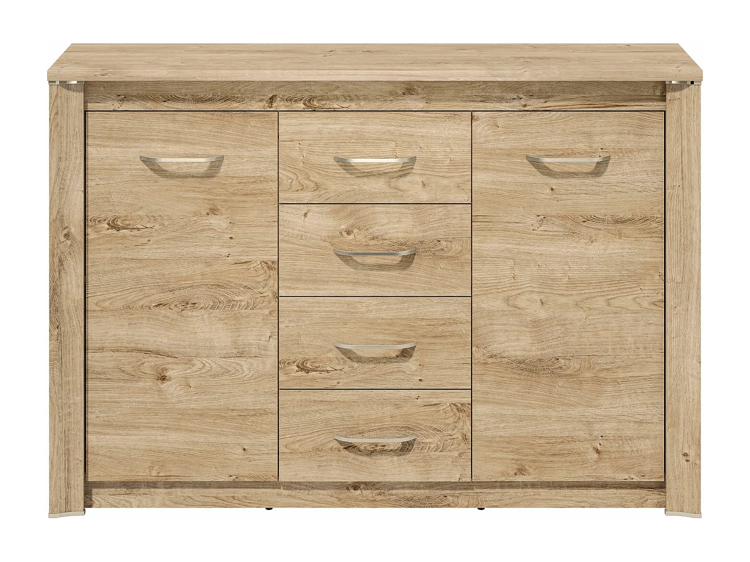 KOMMODE Luis Ribbeck Eiche, champagnerfarben verchromt 138 / 40 / 94cm