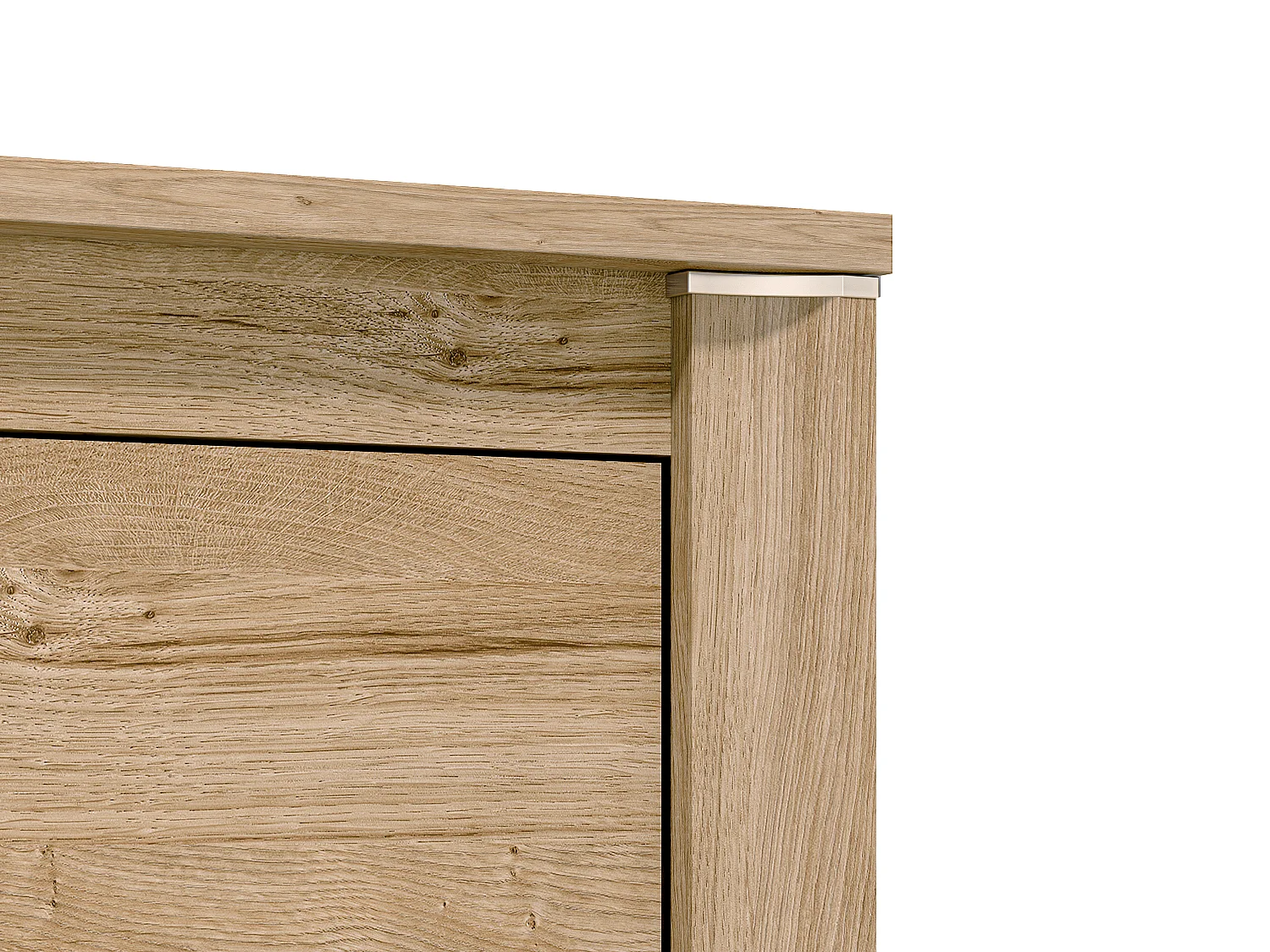 KLEIDERSCHRANK Luis Ribbeck Eiche, champagnerfarben verchromt 92 / 55 / 202cm