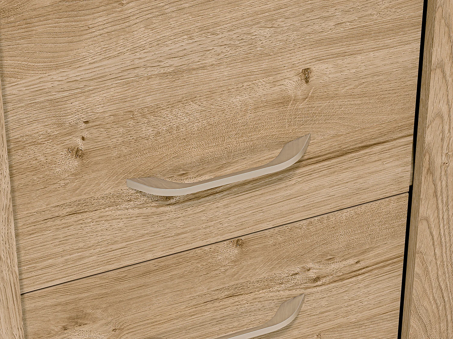 STAURAUMSCHRANK Luis Ribbeck Eiche, champagnerfarben verchromt 55 / 40 / 202cm