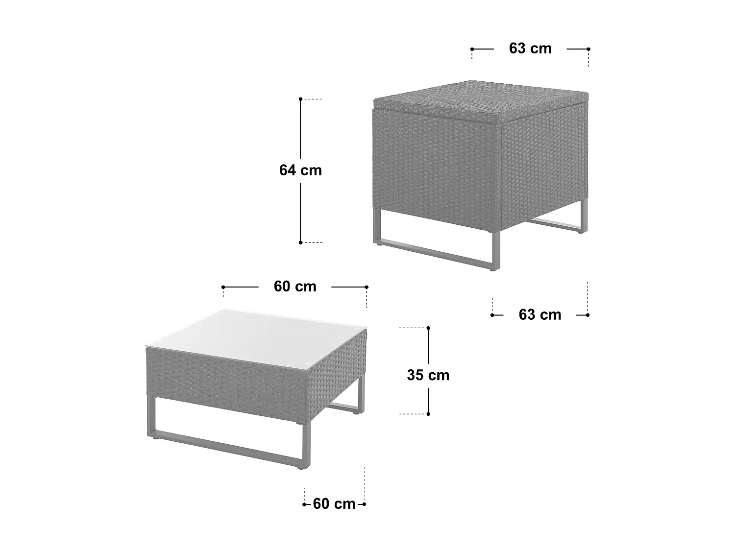 salon de jardin en rotin