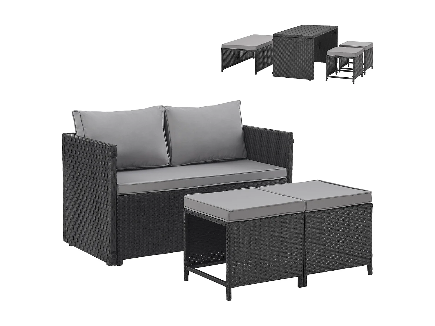 Essgruppe ATHINA Schwarz