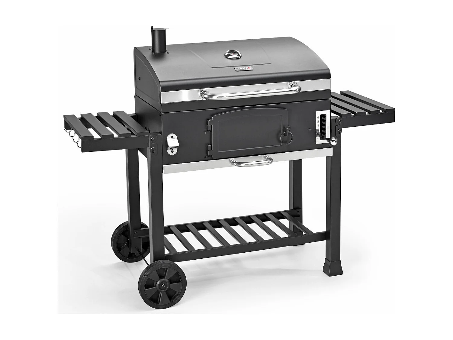 HOLZKOHLEGRILL und Smoker HERO XXL