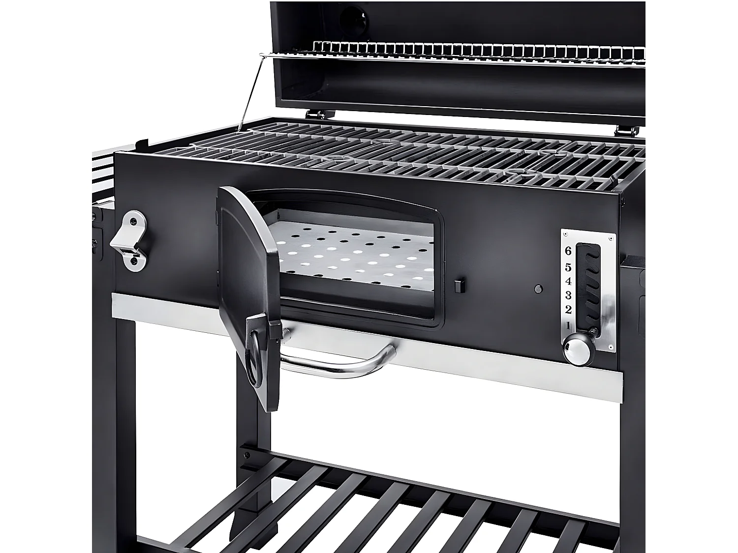 HOLZKOHLEGRILL und Smoker HERO XXL