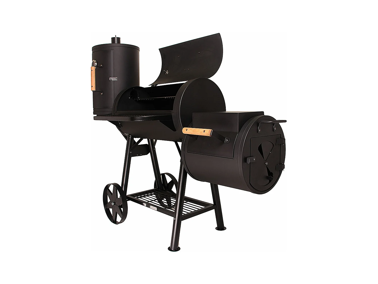 Fumoir 110 kg massif BBQ charbon de bois
