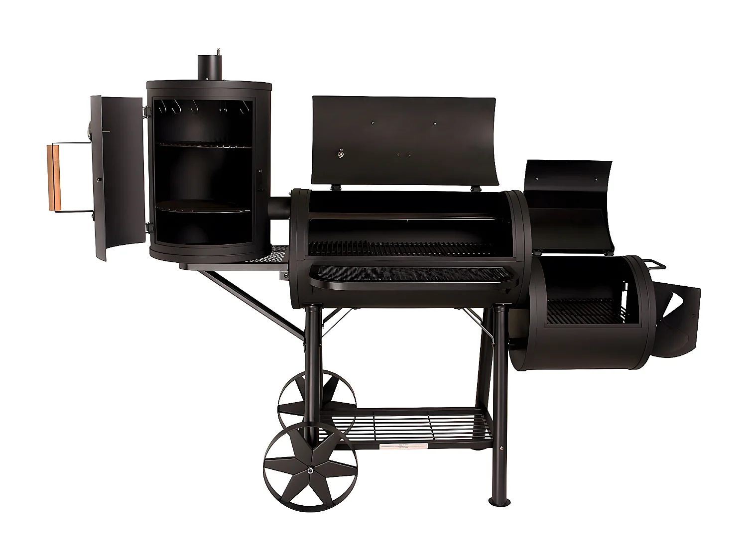 Fumoir 110 kg massif BBQ charbon de bois