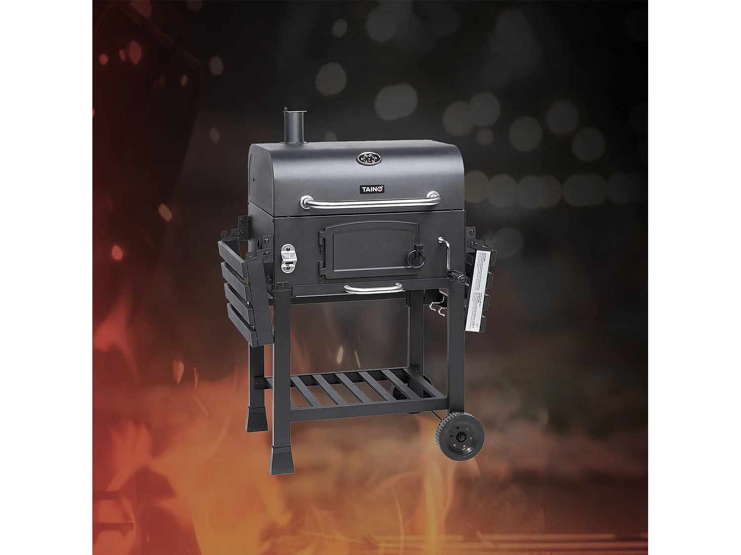 HOLZKOHLEGRILL und Smoker Set HERO XL