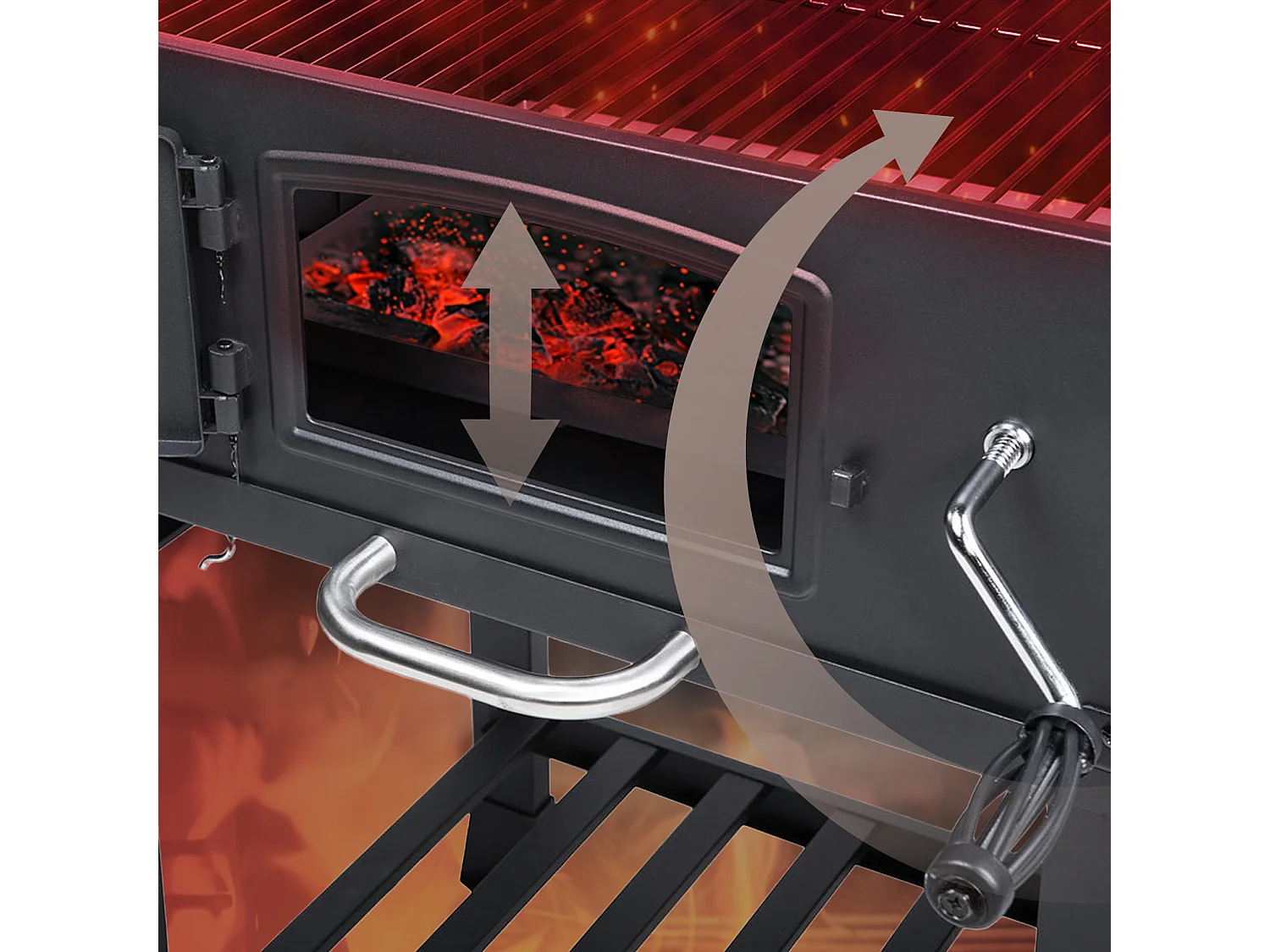 HOLZKOHLEGRILL und Smoker Set HERO XL