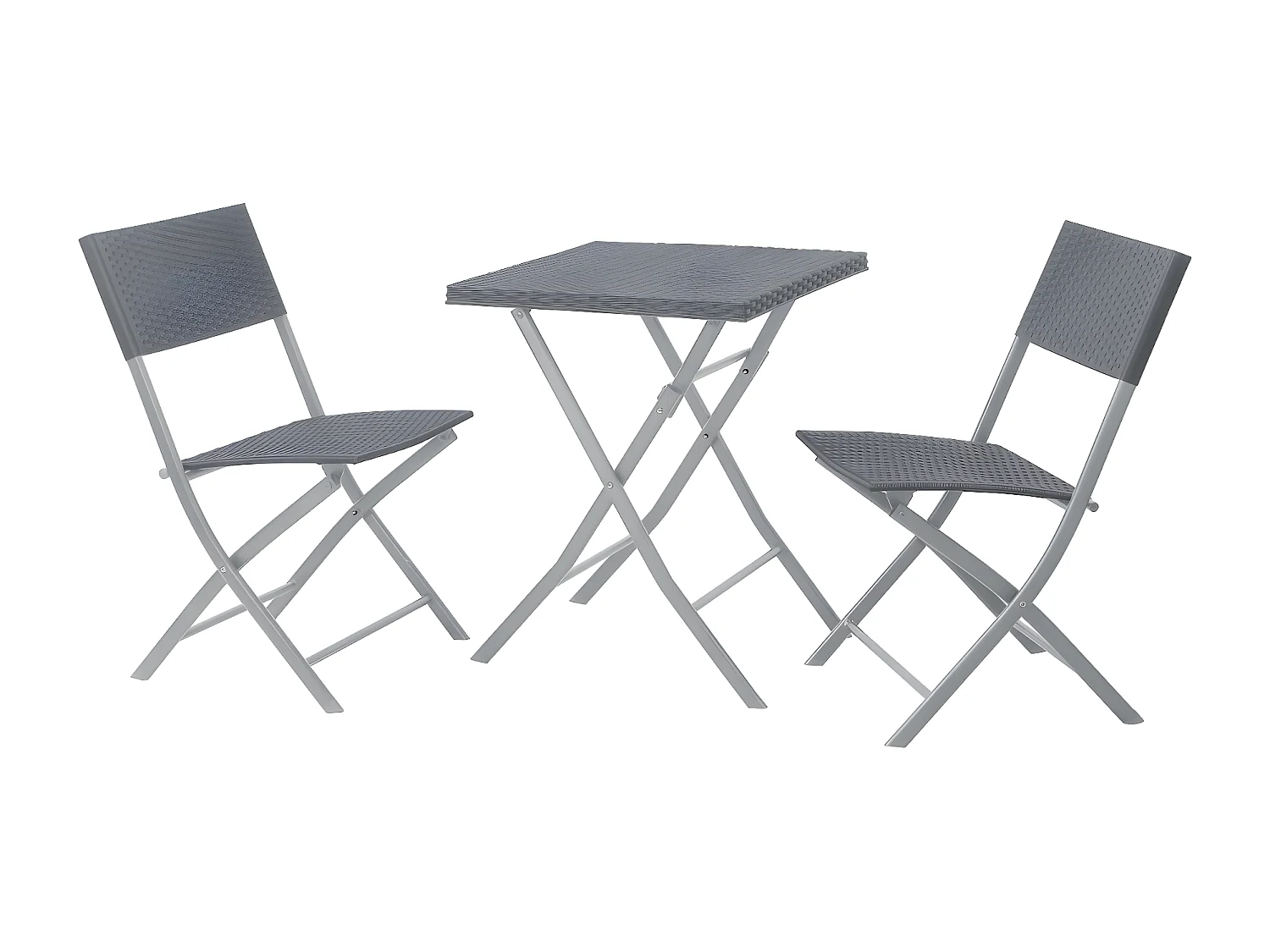 Set Bistro en poly rotin