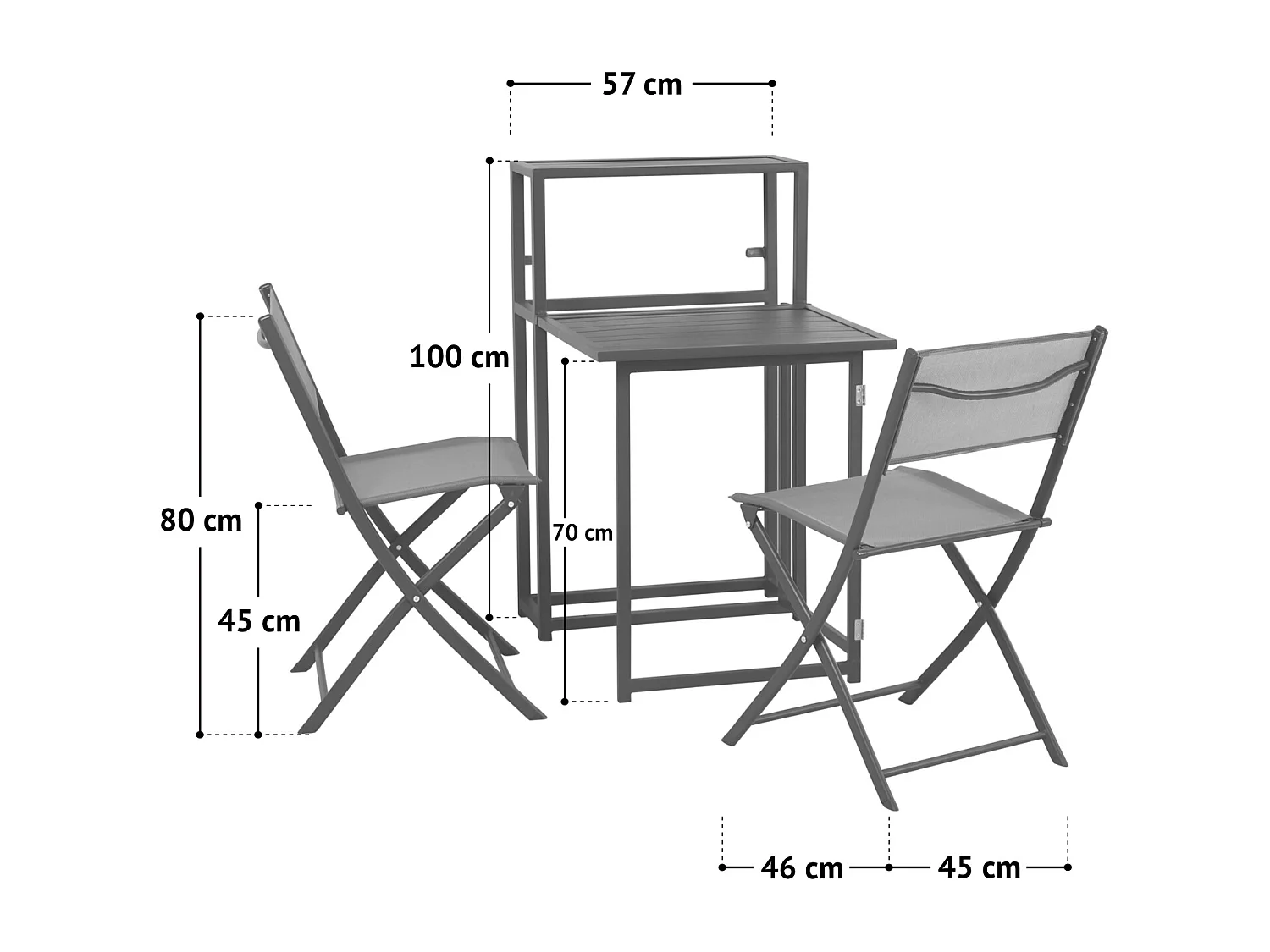 Balcon Set peu encombrant