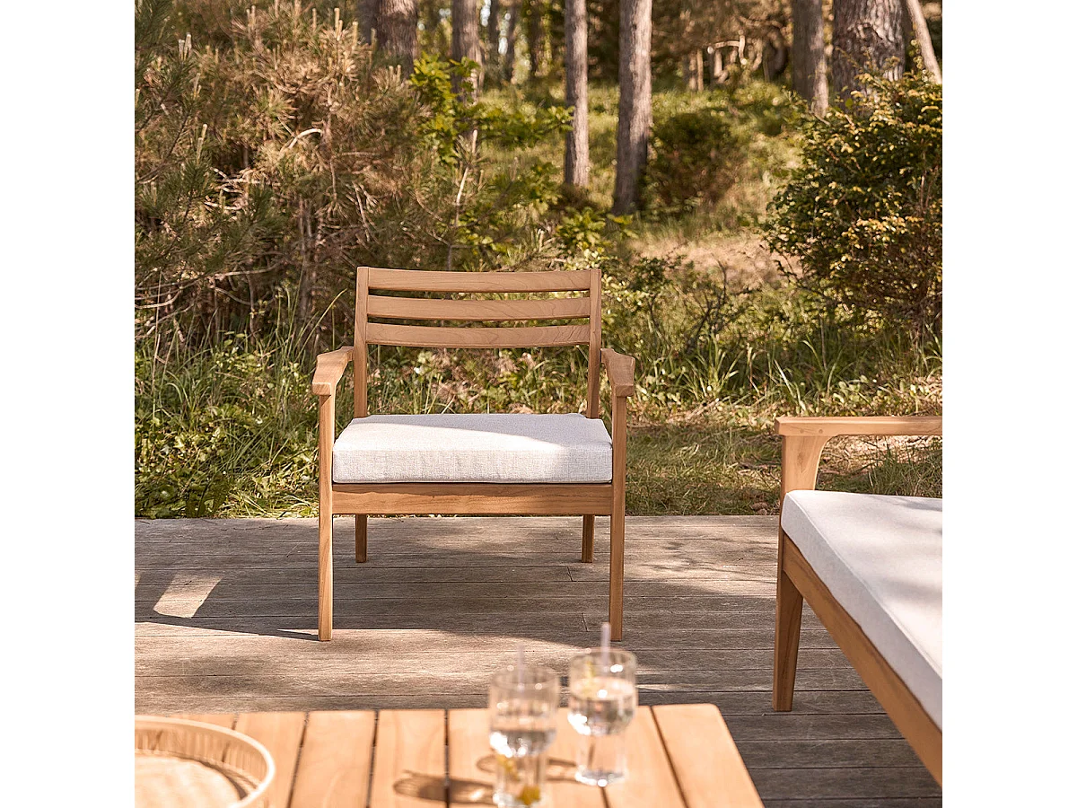 Fauteuil de jardin en teck massif