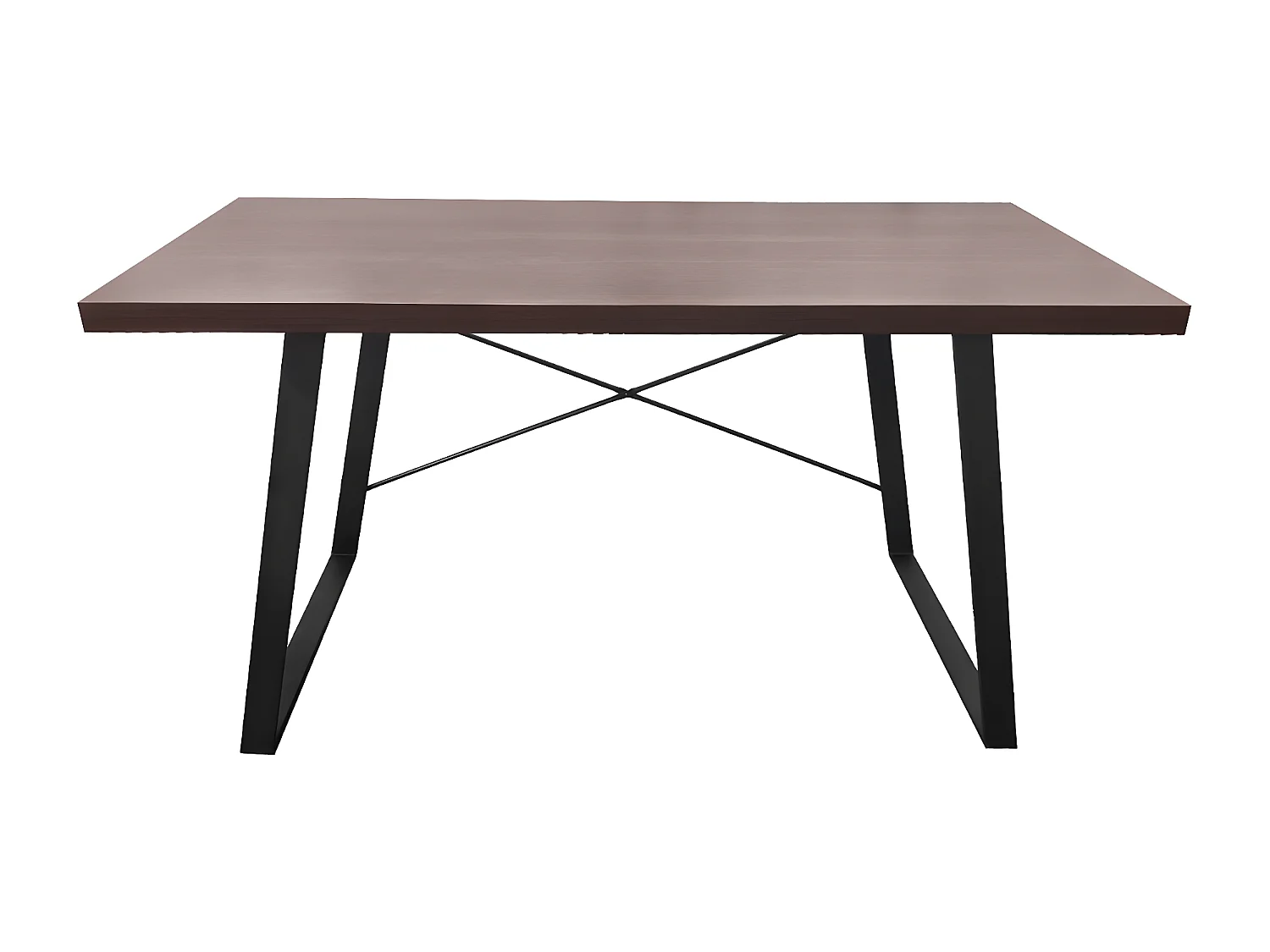 Industrial Bureau aspect noyer avec pieds en métal