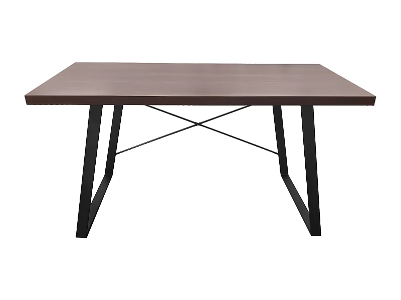 Industrial Bureau aspect noyer avec pieds en métal