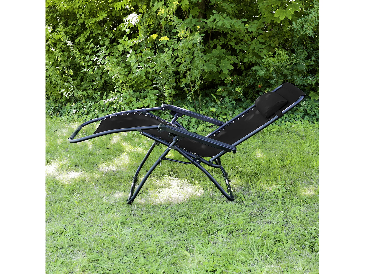 Lot de 2 chaises de jardin avec coussin pliables