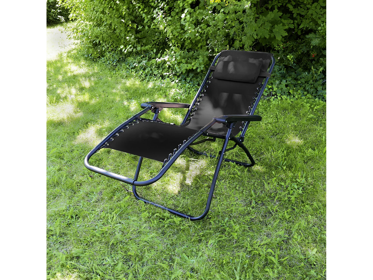 Lot de 2 chaises de jardin avec coussin pliables