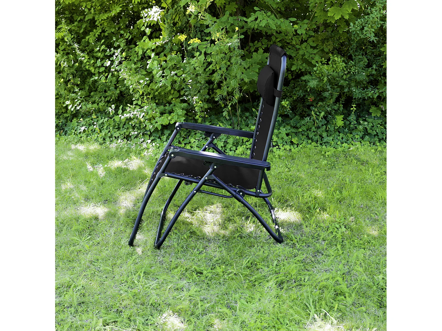 Lot de 2 chaises de jardin avec coussin pliables