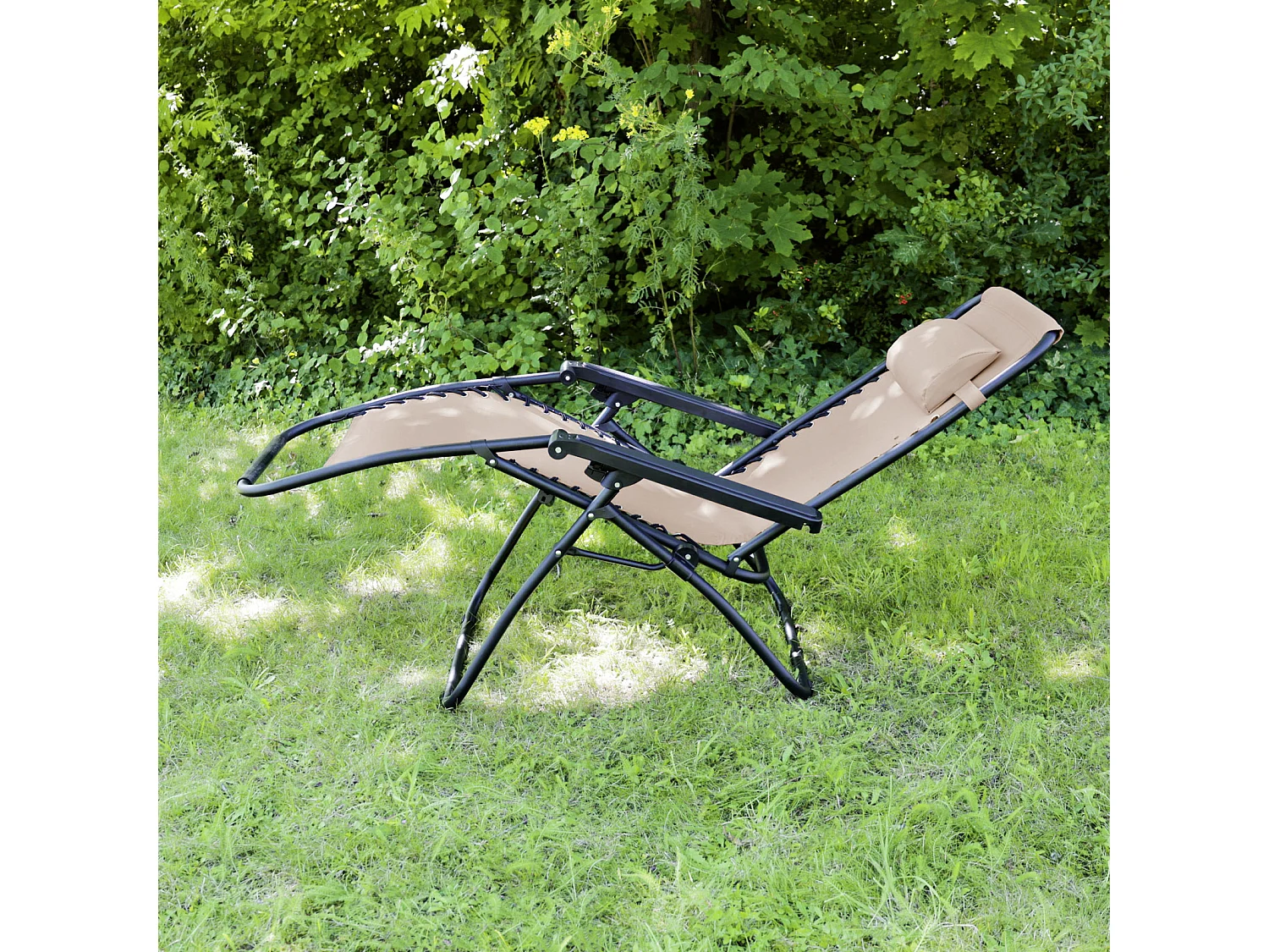 Lot de 2 chaises de jardin avec coussin pliables