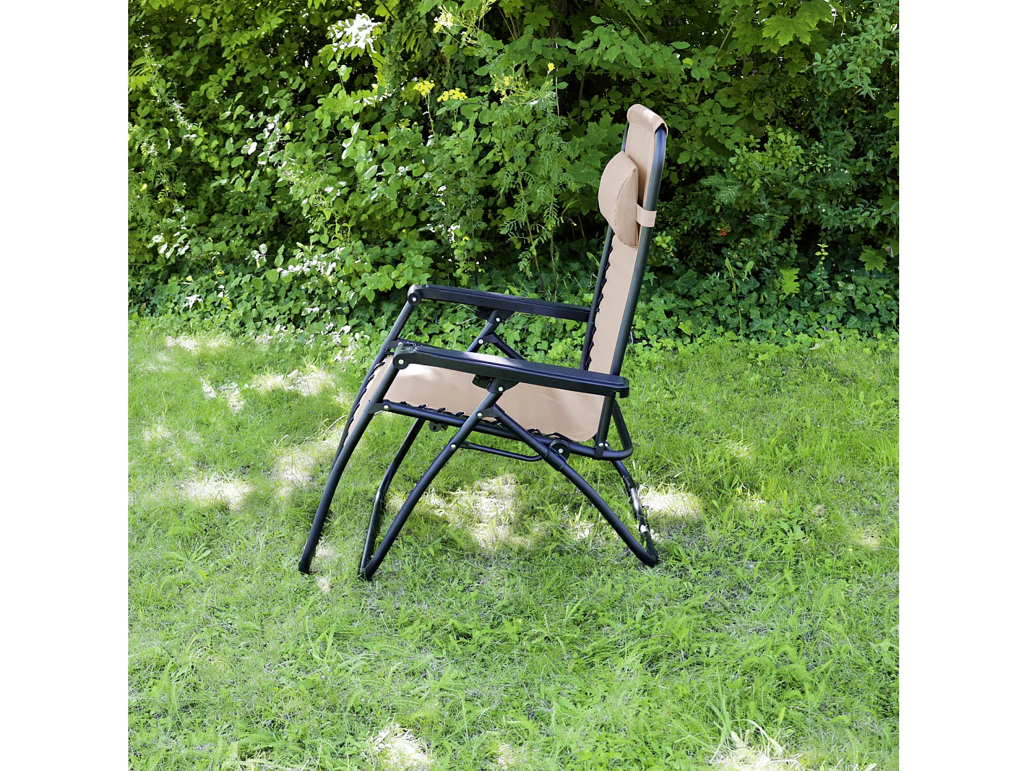 Lot de 2 chaises de jardin avec coussin pliables