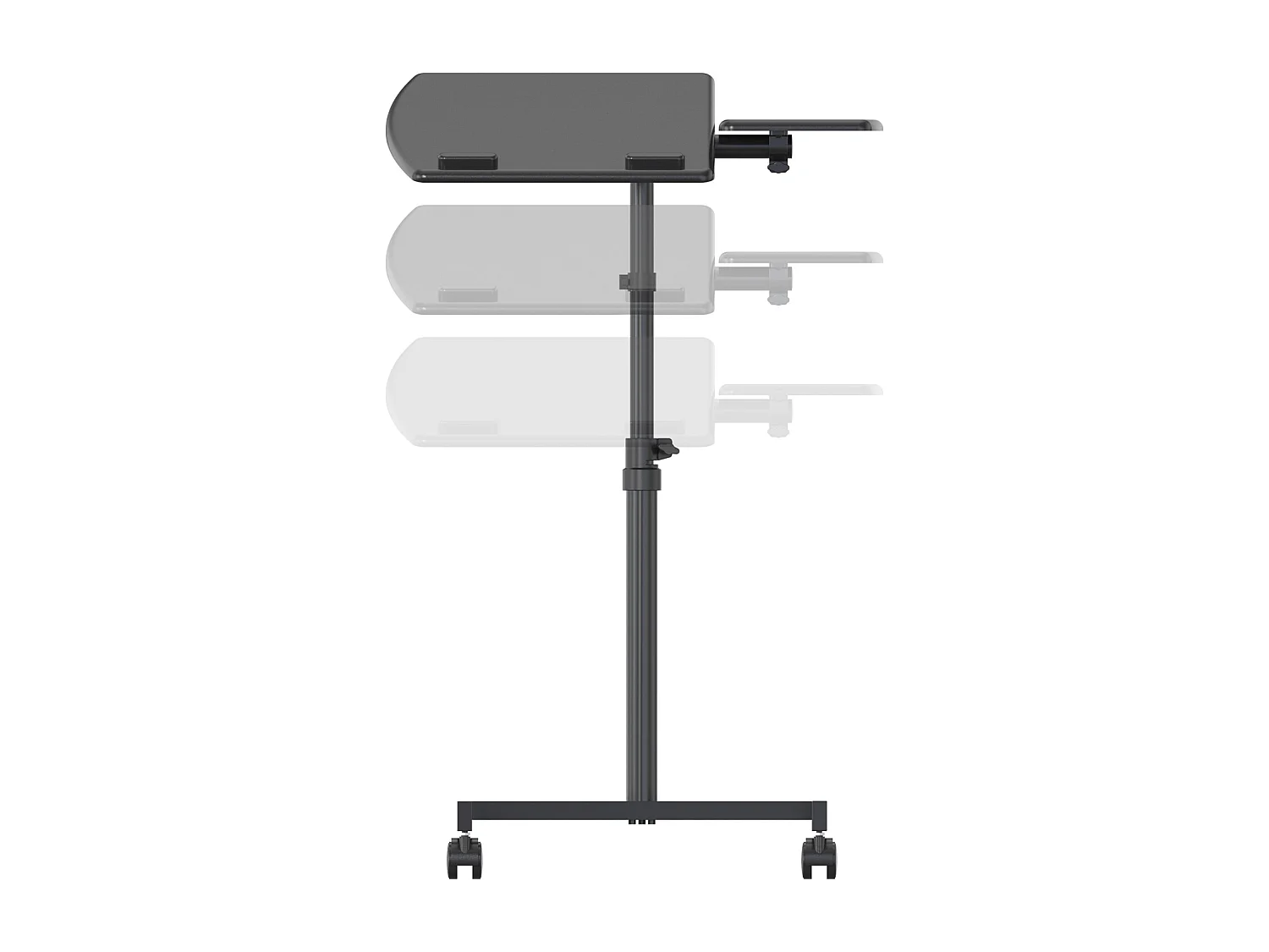 Support pour ordinateur portable à roulettes Réglable en hauteur