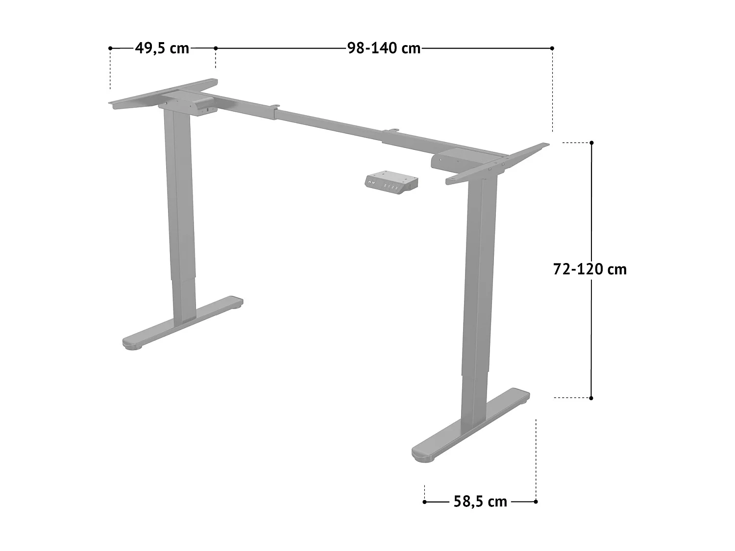 Piétement de bureau électrique pour plateau de table