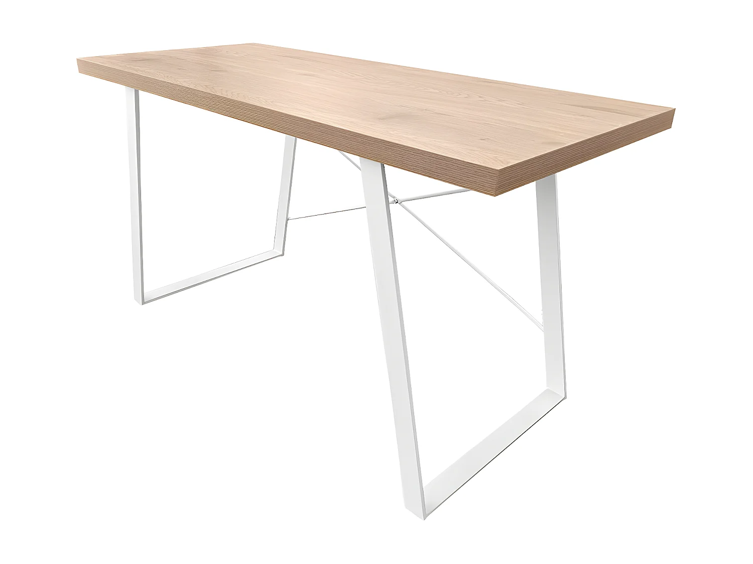 Industrial Bureau aspect noyer avec pieds en métal