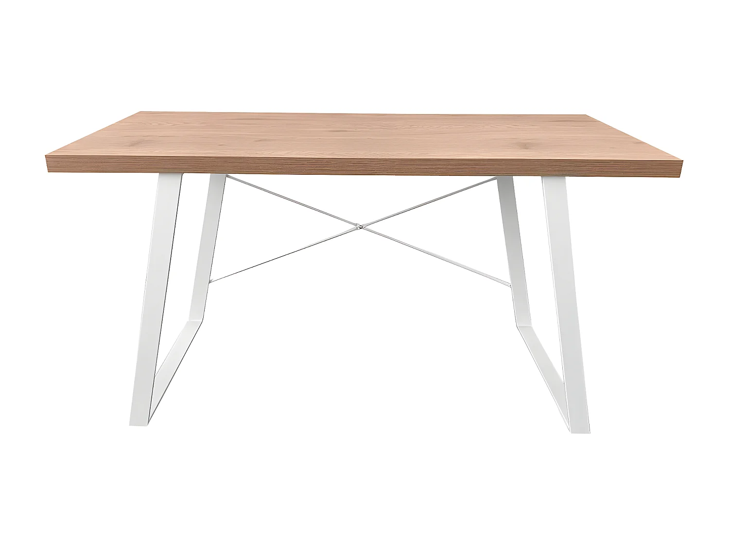 Industrial Bureau aspect noyer avec pieds en métal