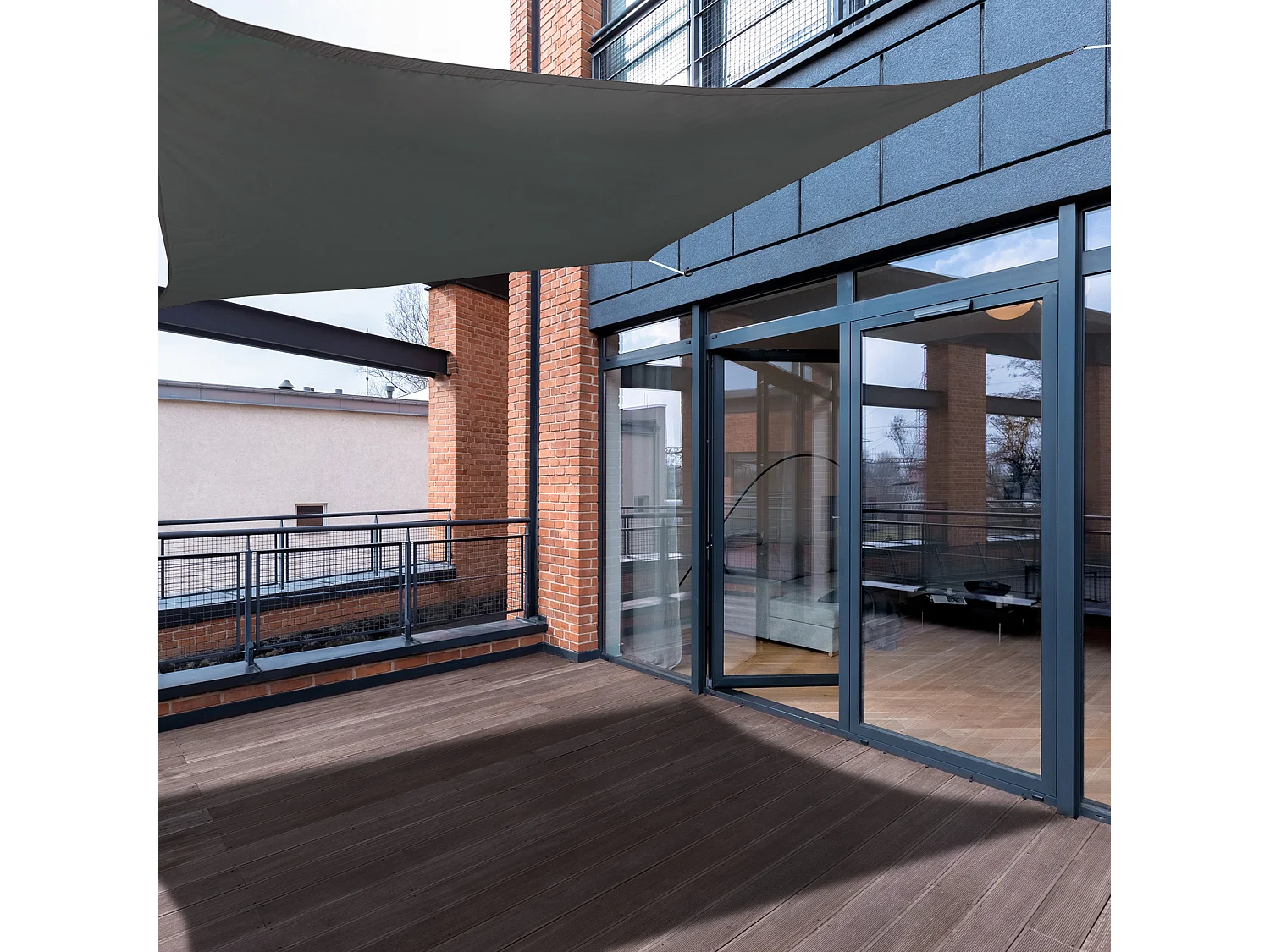 Voile d'ombrage carrée étanche 160g/m² UV50+ protection solaire