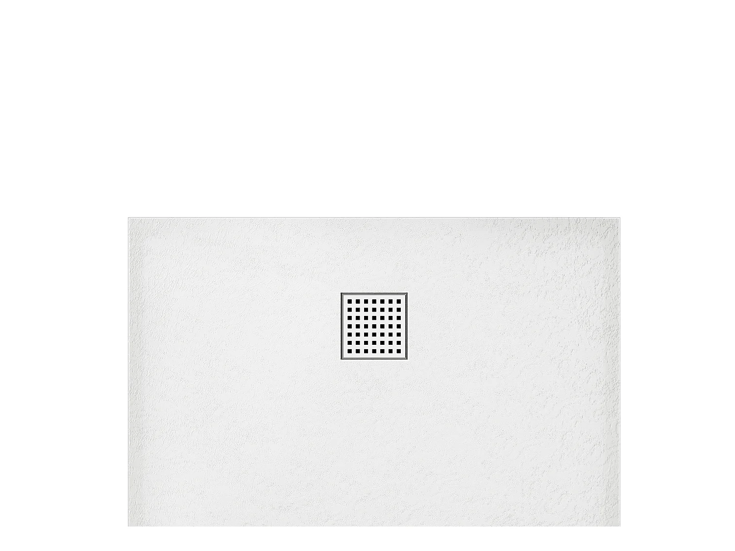 Plato de ducha de resina para instalar o empotrar con sifón - Blanco - 120 x 80 cm - MIRNOSA