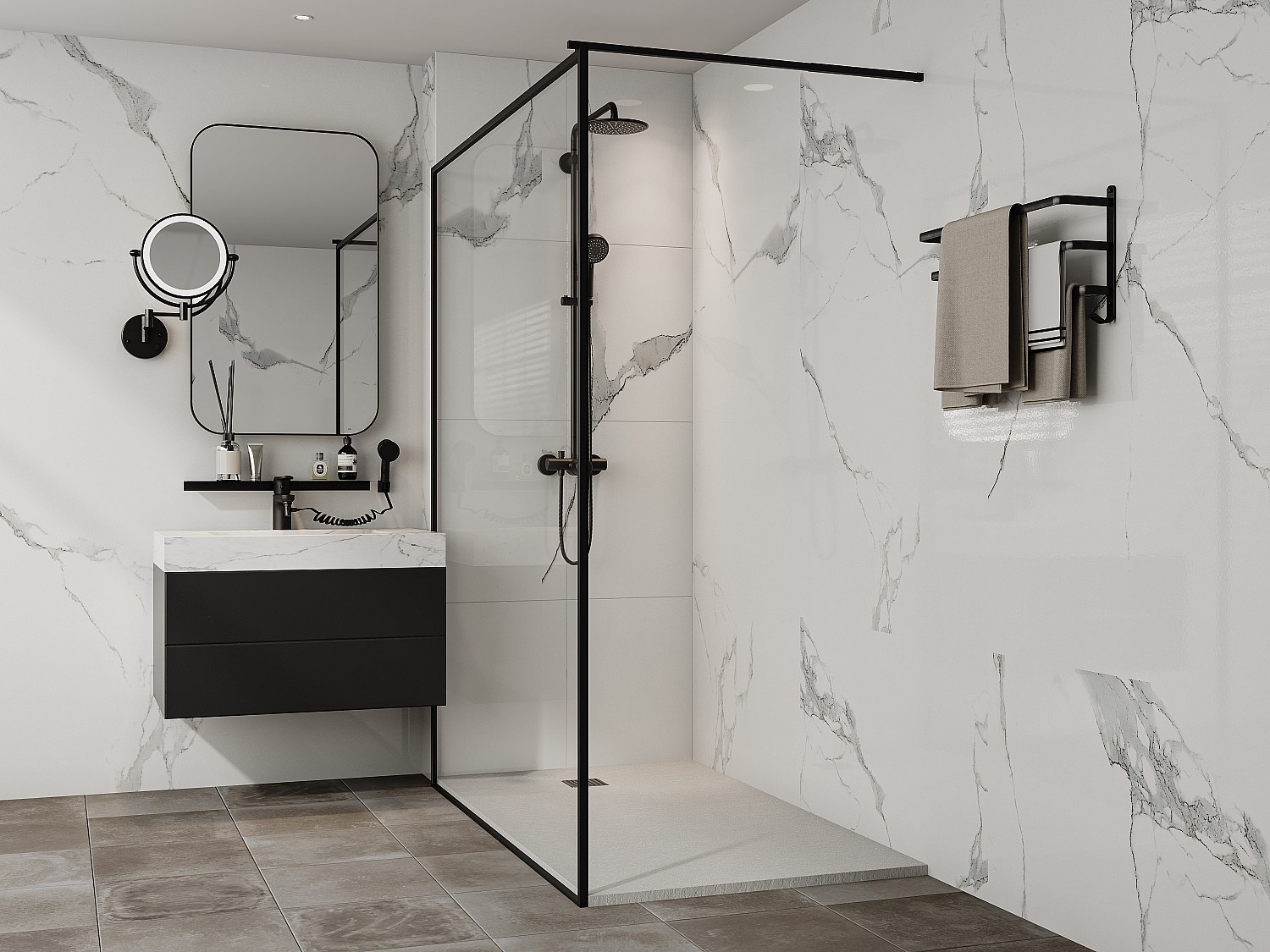 Vente-unique Extraflache, Zuschneidbare Aufsatz- Oder Einbauduschtasse Mit Siphon - Weiß - 160 X 90 Cm - Mirnosa