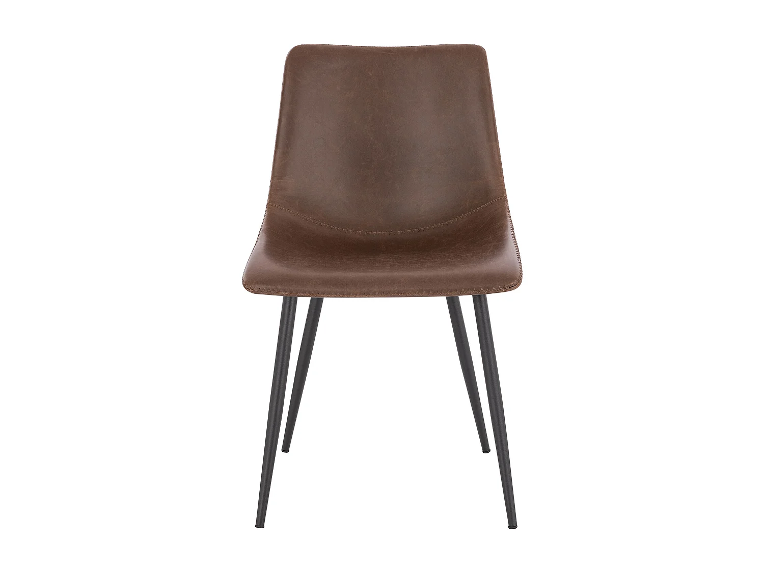 ESSZIMMERSTUHL MILES 2er Set Kunstleder Braun