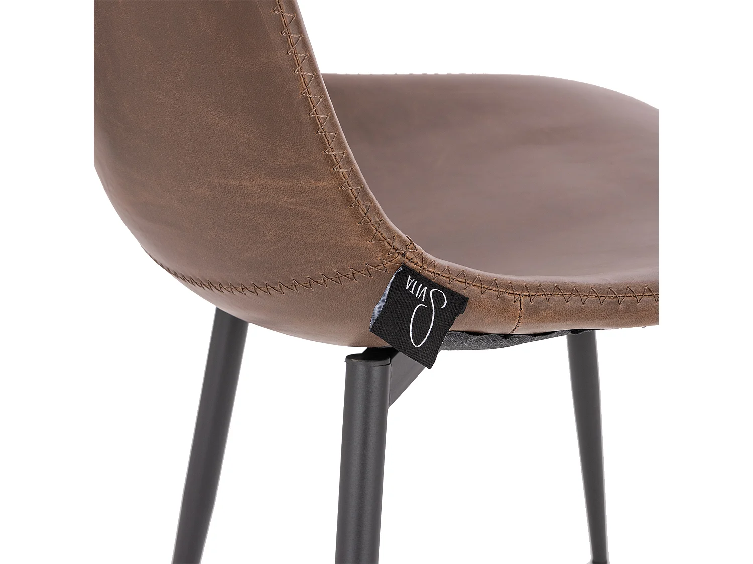 ESSZIMMERSTUHL MILES 2er Set Kunstleder Braun