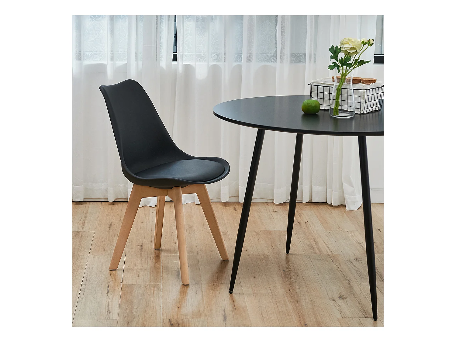 ESSZIMMERSTUHL MATS 2er Set Schwarz