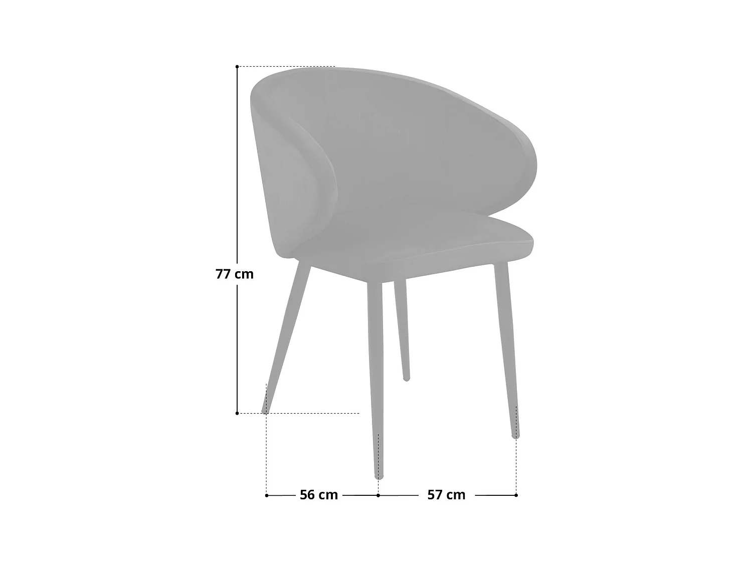 Lot de 2 chaises de salle à manger