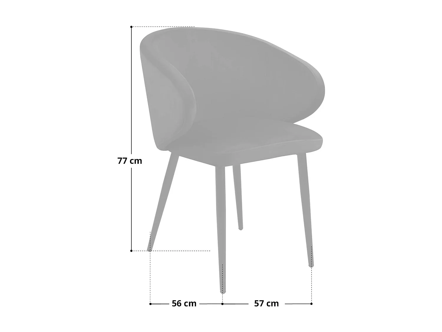 Lot de 2 chaises de salle à manger