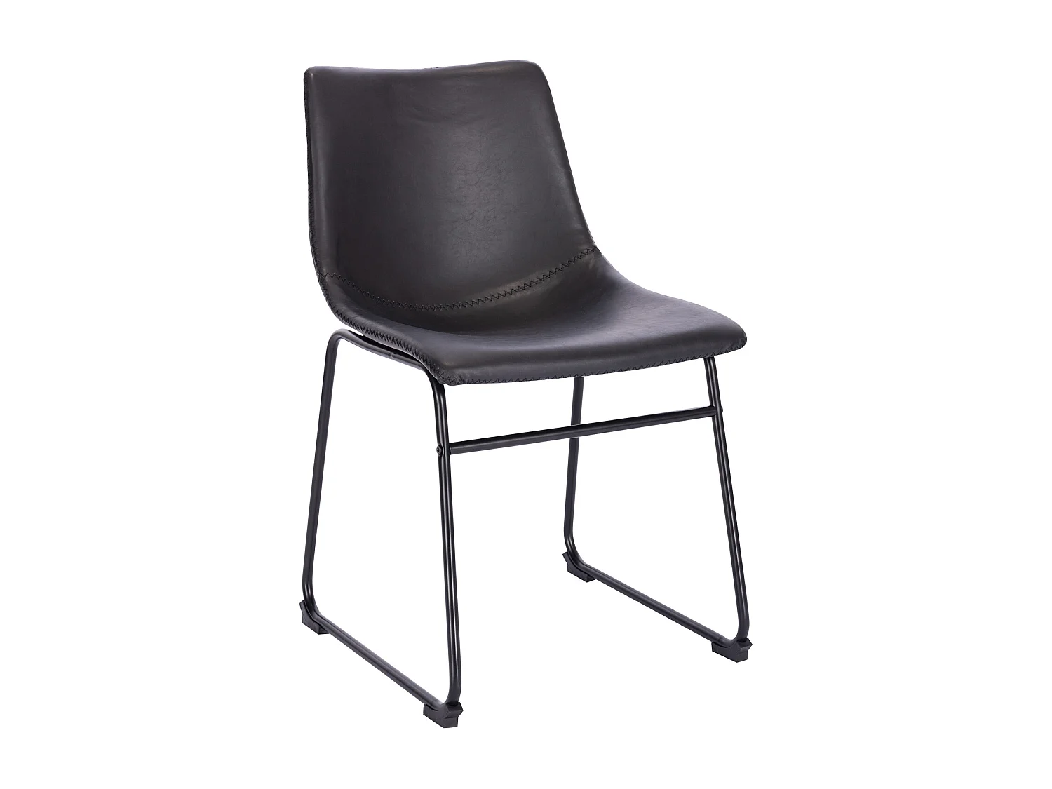 ESSZIMMERSTUHL HARRY 2er Set Kunstleder Schwarz