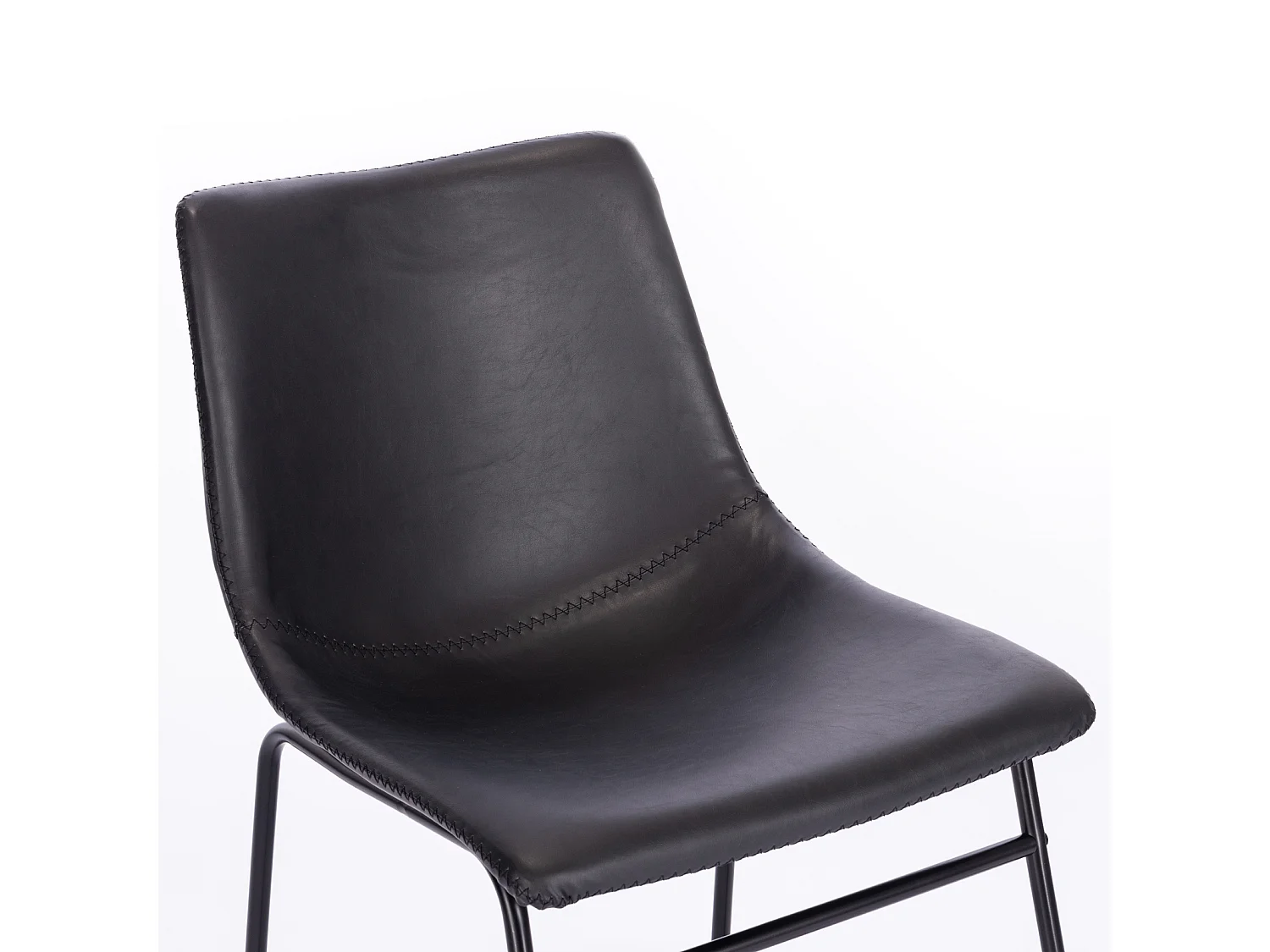 ESSZIMMERSTUHL HARRY 2er Set Kunstleder Schwarz