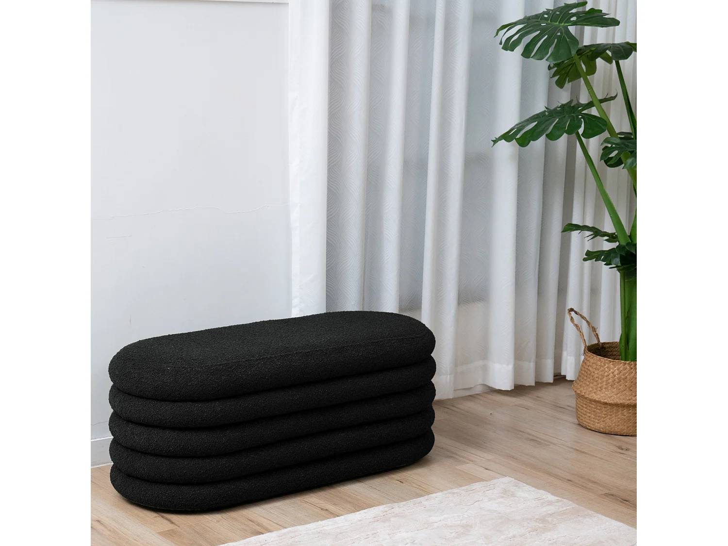 Pouf avec espace de rangement