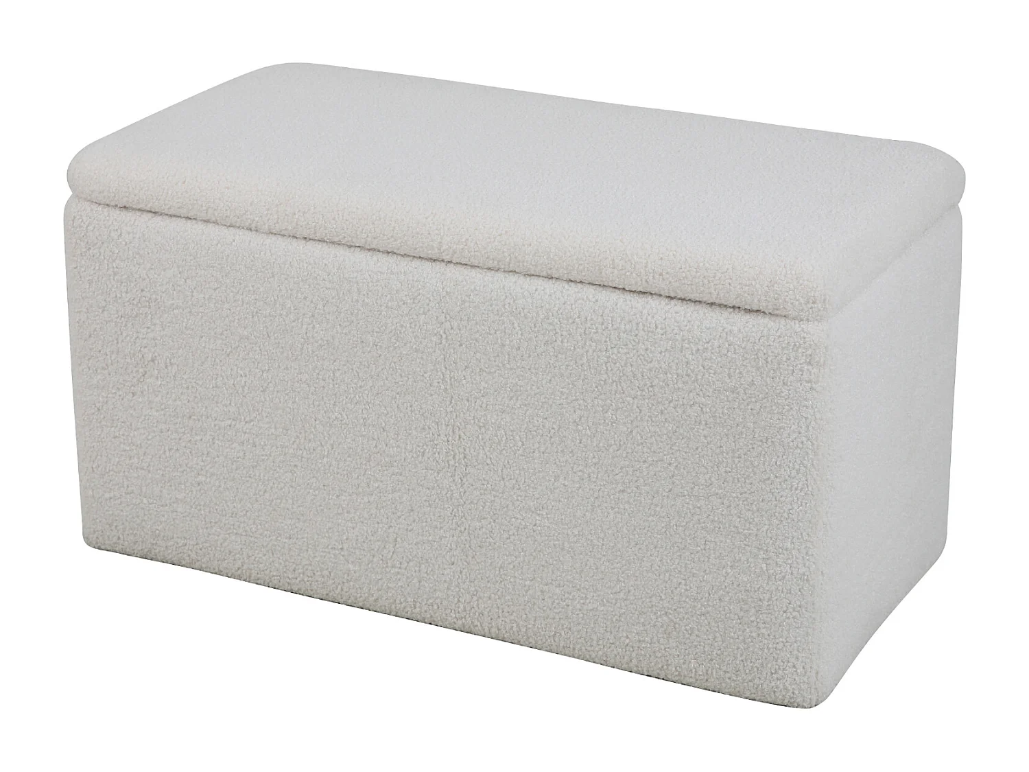 SVITA LEAF Banc Tabouret avec espace de rangement Boîte de rangement avec couvercle Blanc