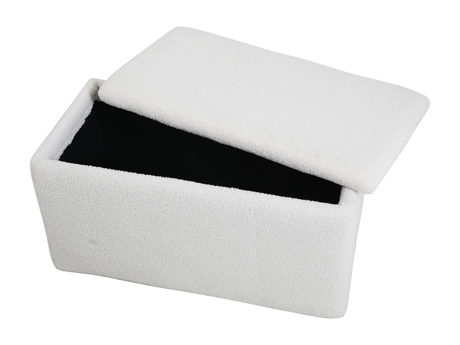 SVITA LEAF Banc Tabouret avec espace de rangement Boîte de rangement avec couvercle Blanc