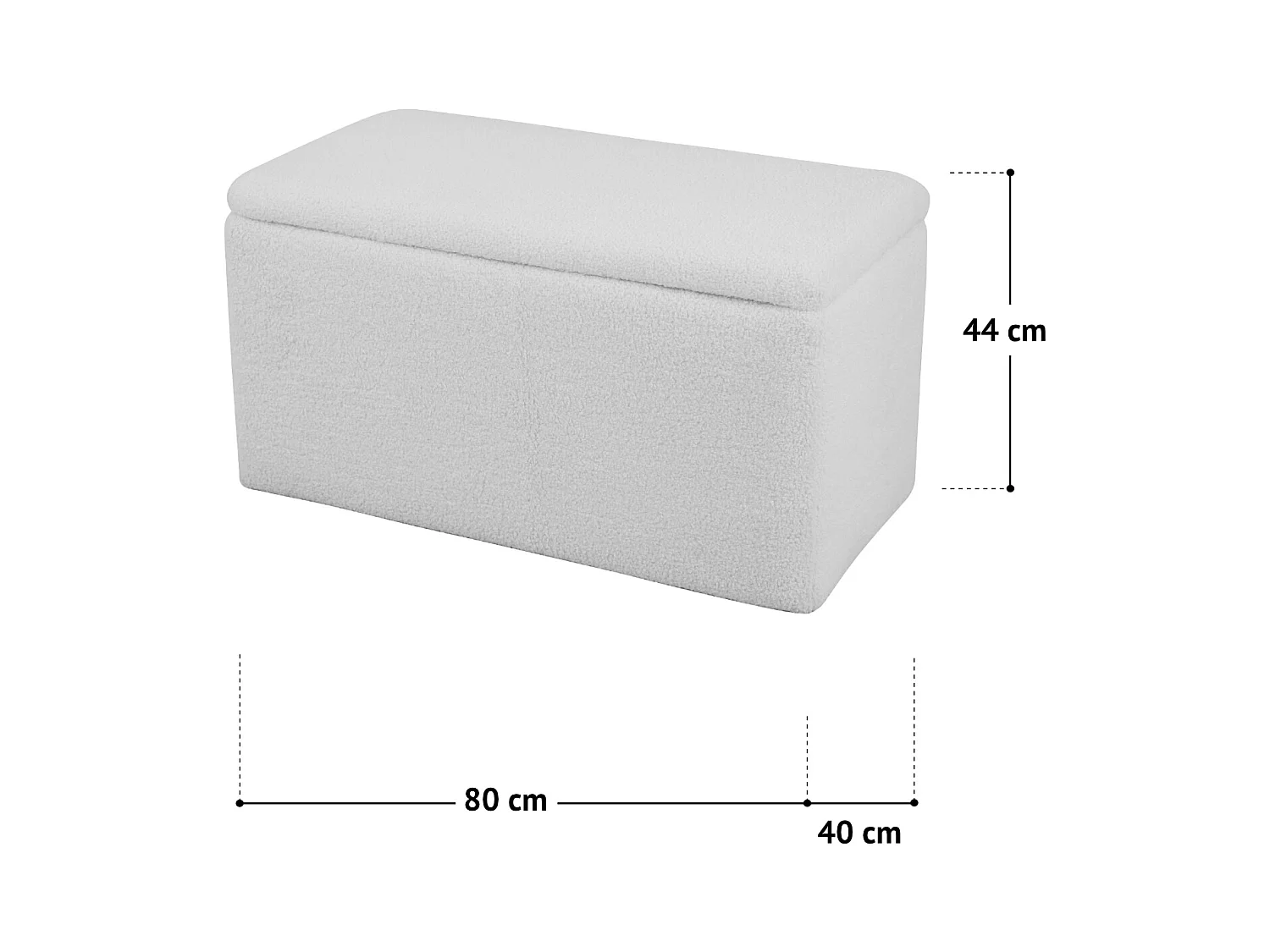 SITZBANK LEAF mit Stauraum Weiß