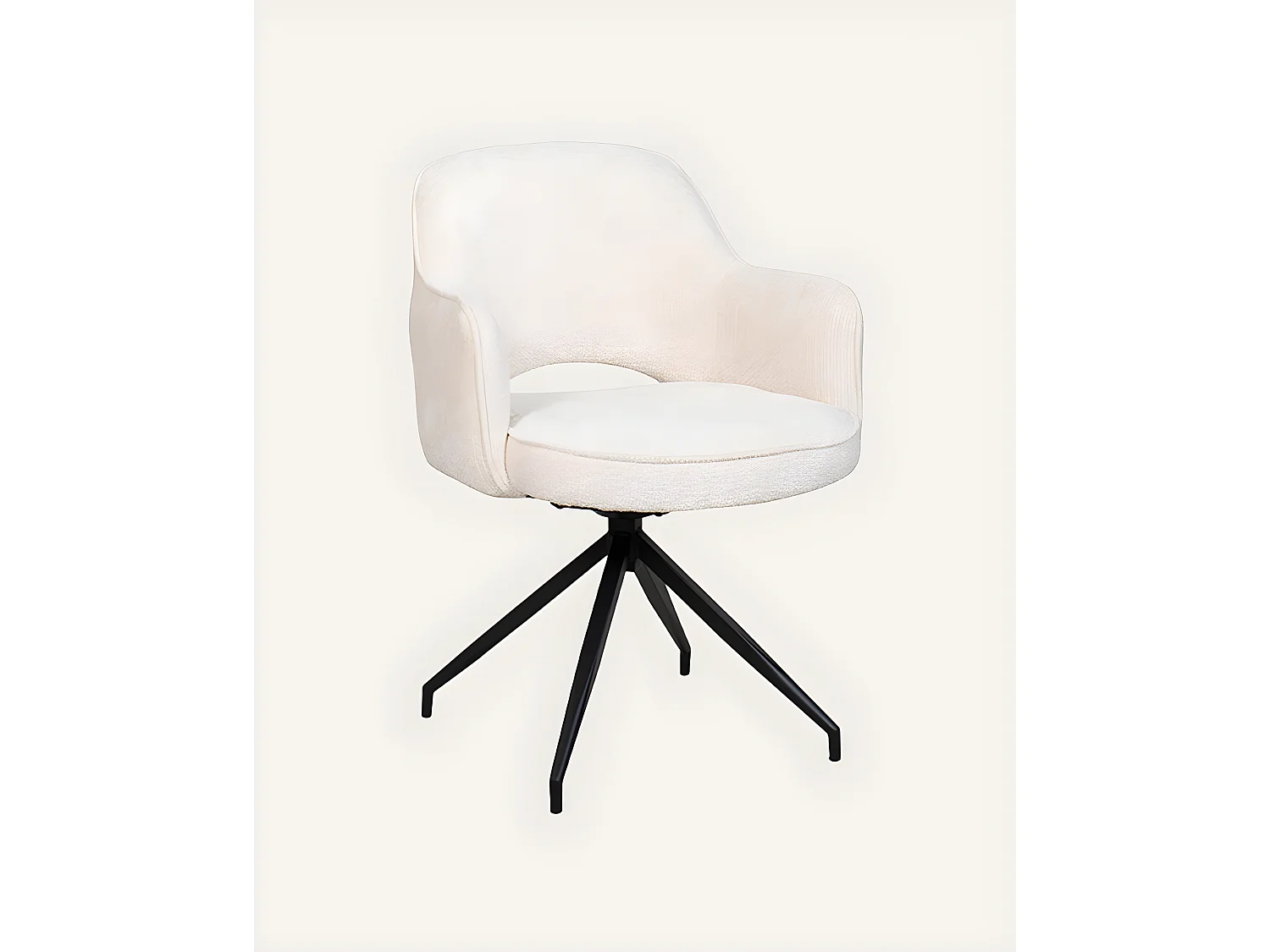 Elba - Chaise en tissu et pieds métal