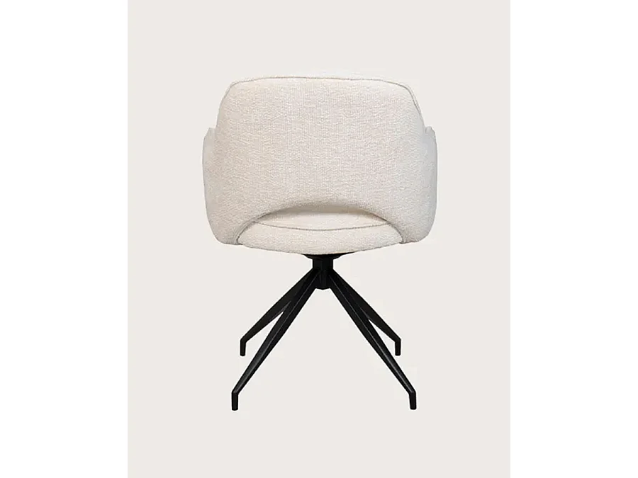 Elba - Lot de 2 chaises en tissu terracotta et pieds métal