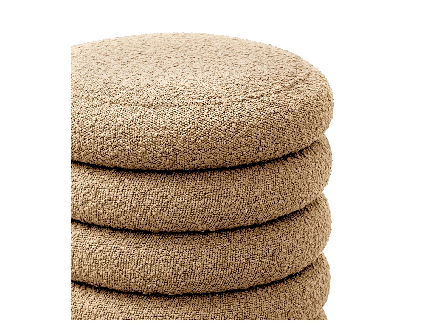 SVITA BLOSSOM XS Pouf avec espace de rangement Pouf Ottomane Boucle-Polster Beige