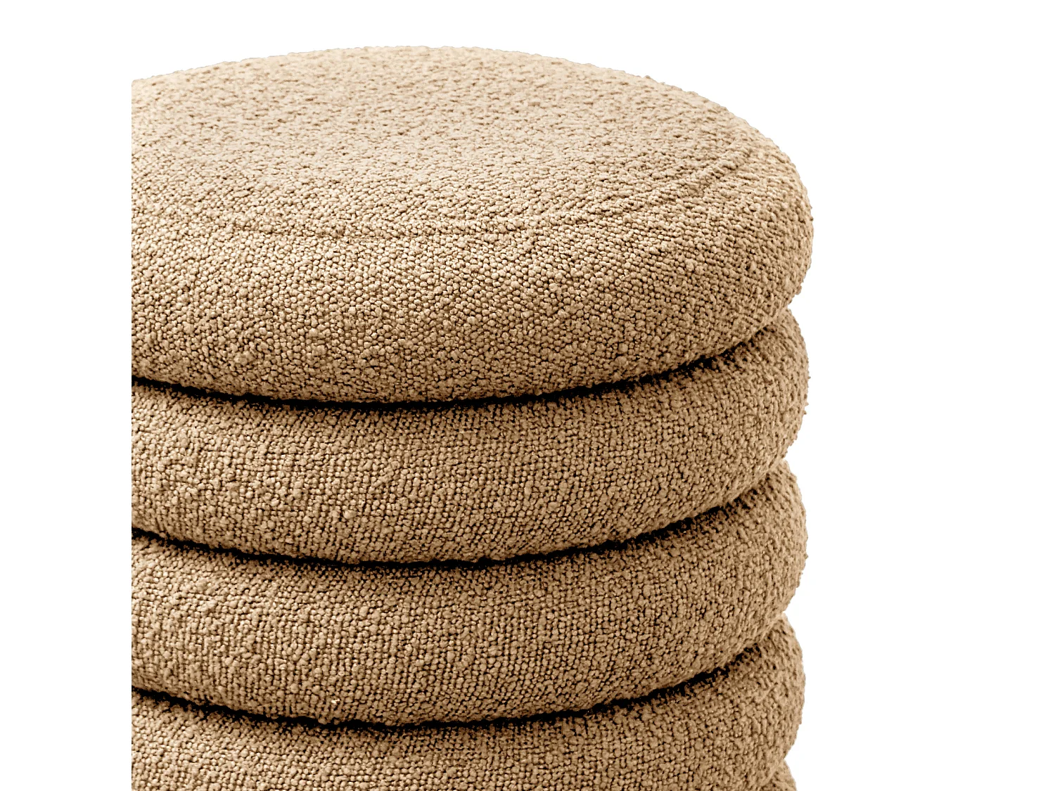 SVITA BLOSSOM XS Pouf avec espace de rangement Pouf Ottomane Boucle-Polster Beige