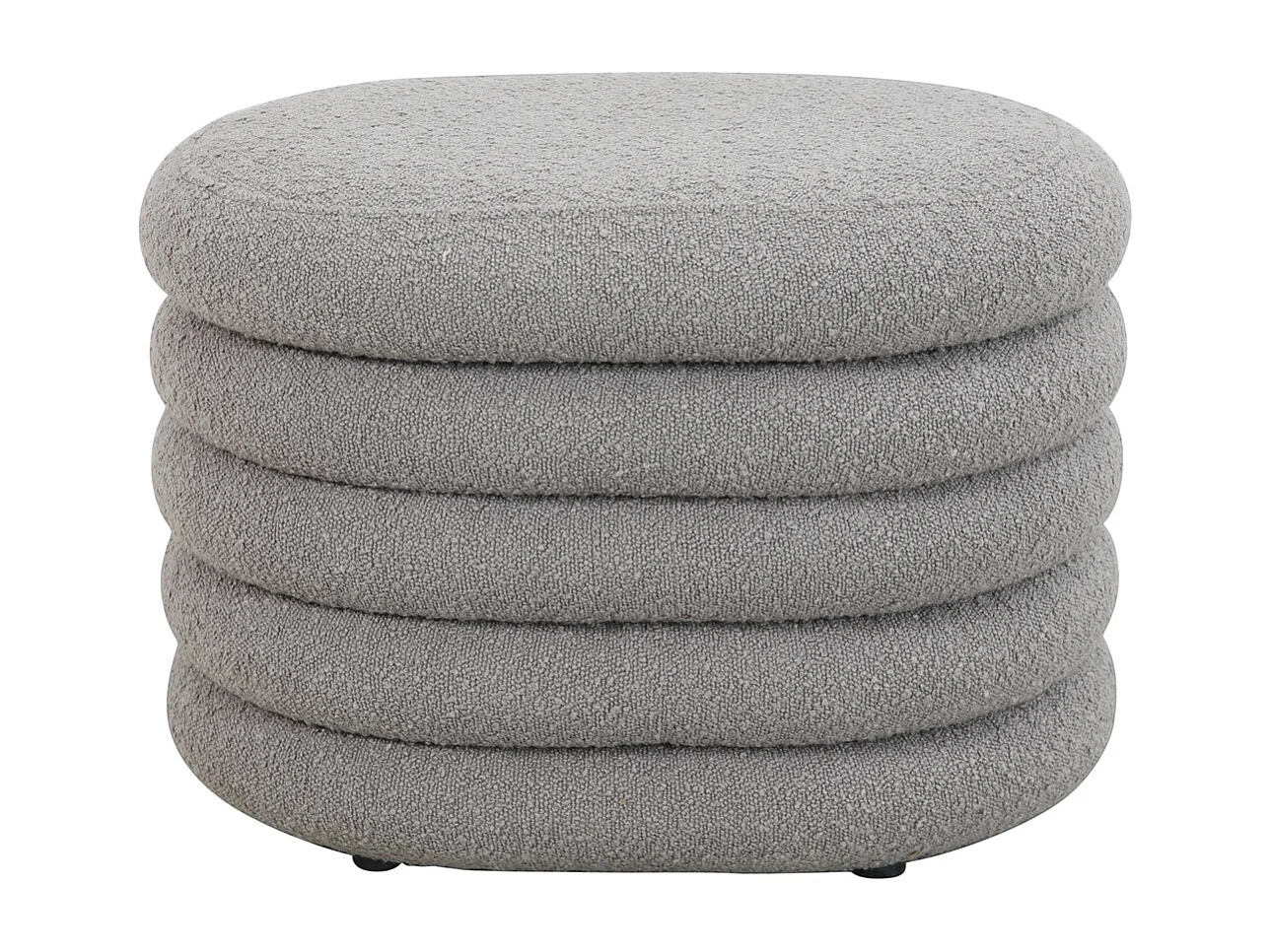 Pouf avec espace de rangement et revêtement en boucle