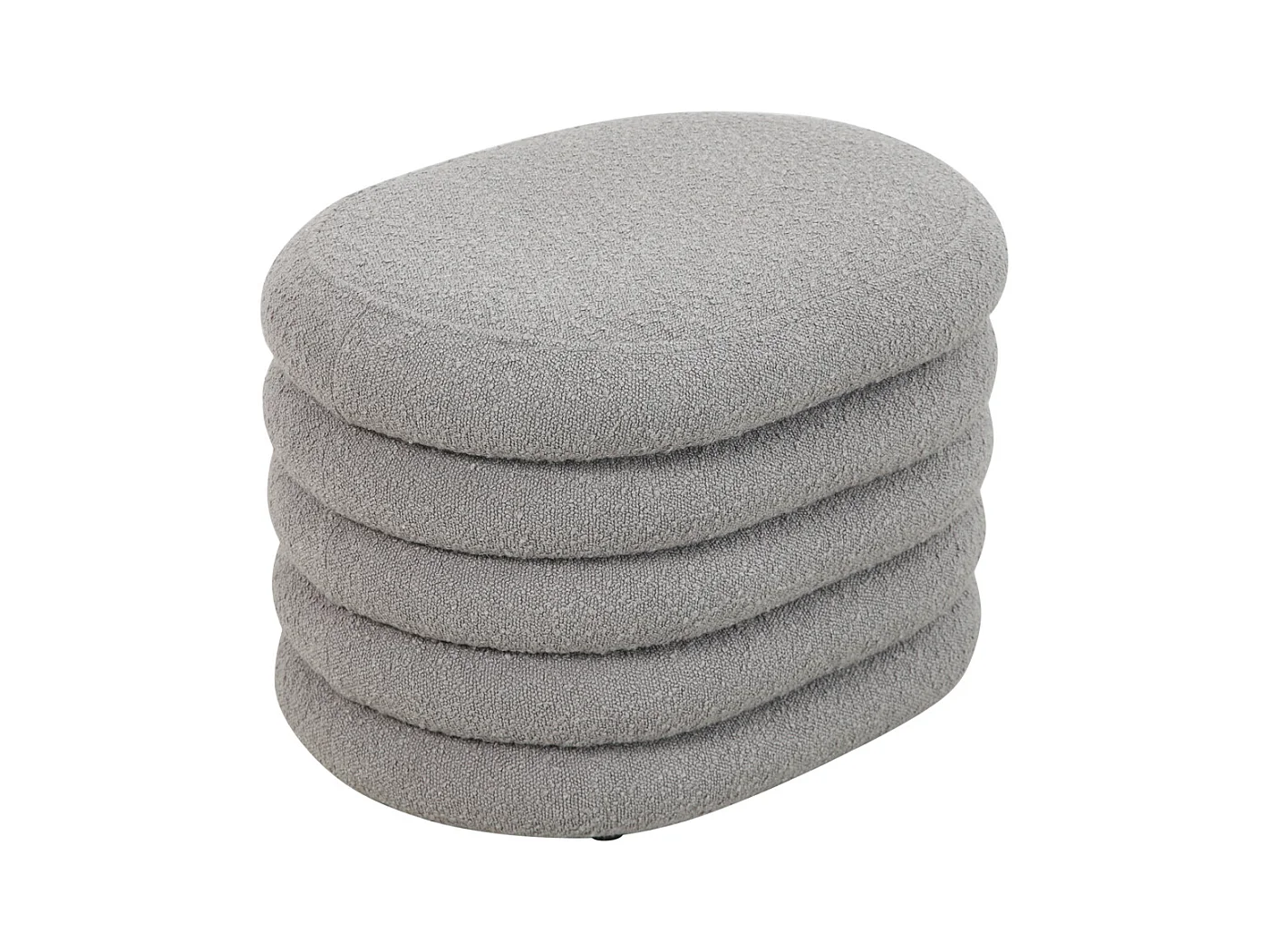 Pouf avec espace de rangement et revêtement en boucle